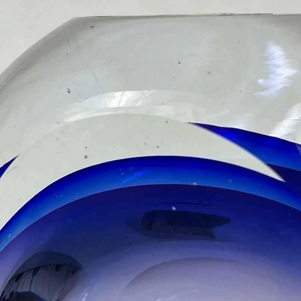 Vintage Murano Sommerso Vase Designed By Flavio Poli for Seguso Blue Pink Violet